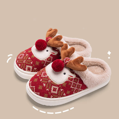 Cute Christmas Reindeer Slippers