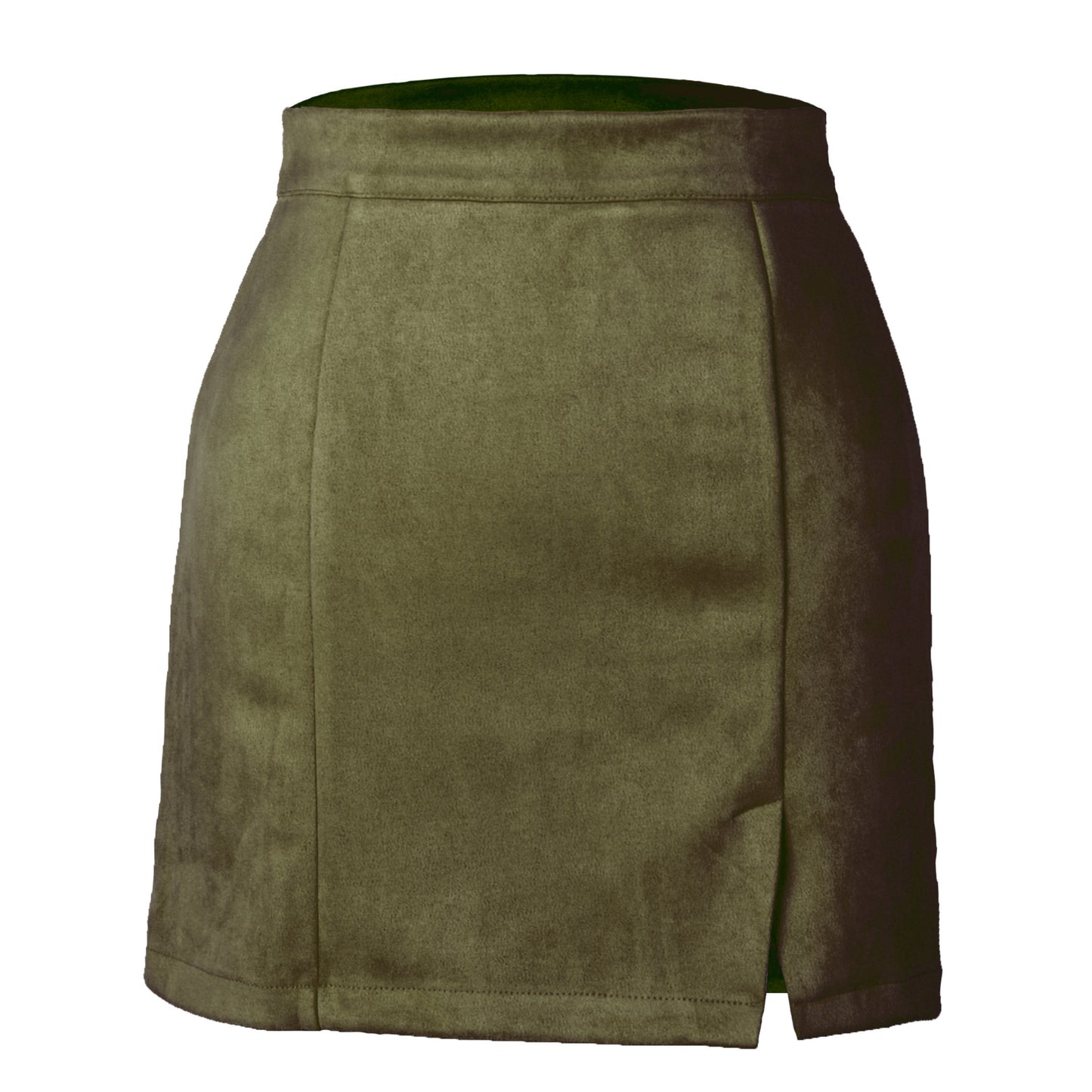 Autumn And Winter Suede A-Line Korean Style High Waist Fashion Sexy Skirt