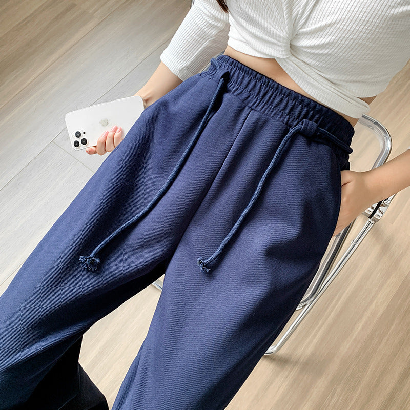 Elastic Waist Relaxed Pants