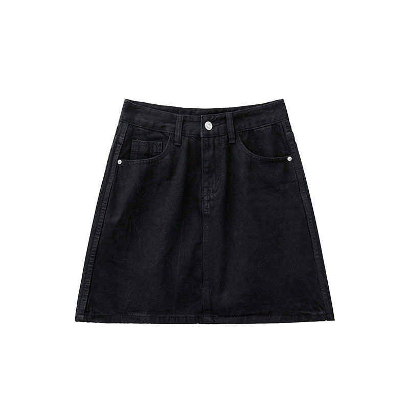 Mini Jupe-Short en Denim noir