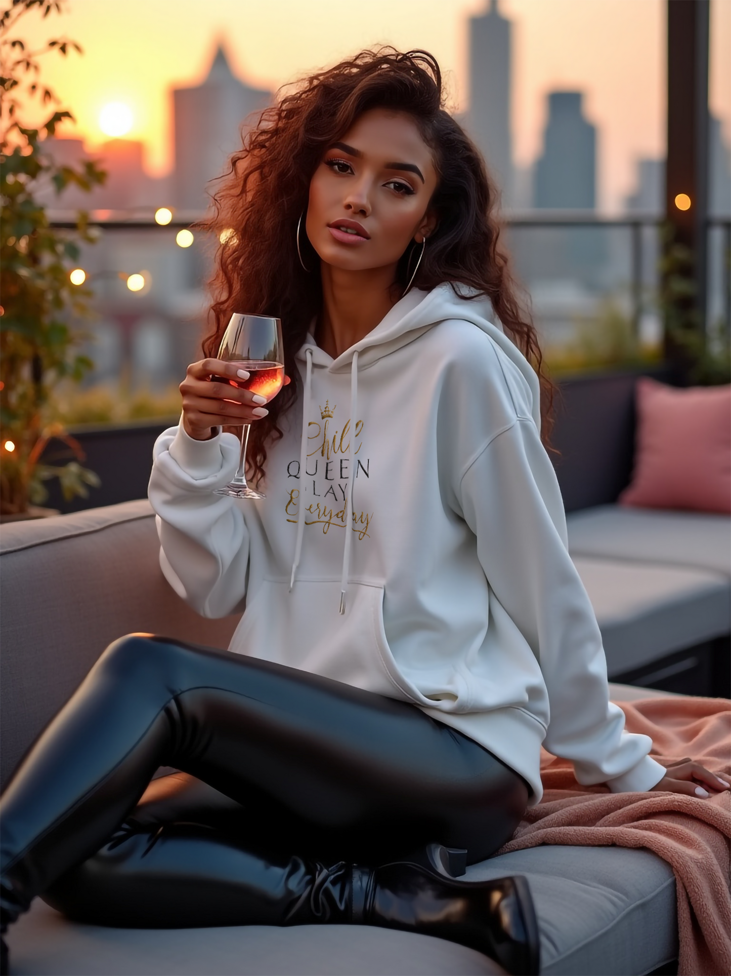 Hooded Sweatshirt - Chill Queen Slay Everyday